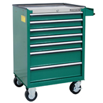  7-DRAWER TOOL TROLLEY W/STAINLESSE WORKING TABLE